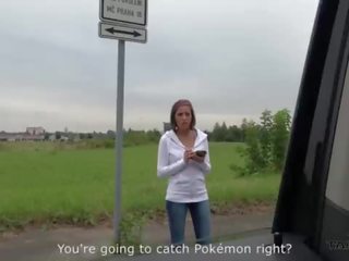 Grand gyzykly pokemon awçy uly emjekli seductress convinced to fuck stranger in driving van